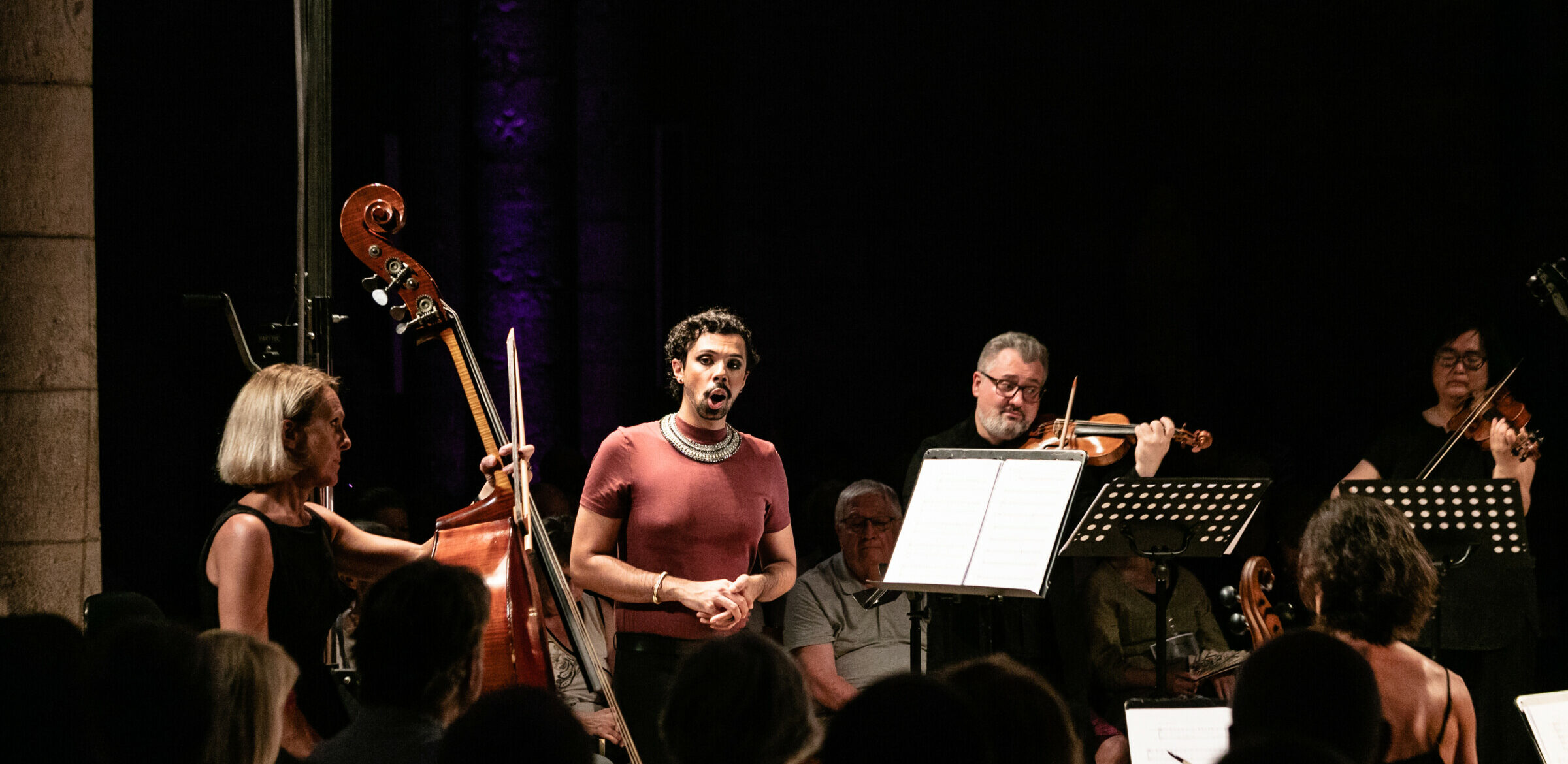 Les Accent dirigé par Thibault Noally et Bruno de Sá dans la basilique Saint-Sauveur de Rocamadour au Festival de Rocamadour